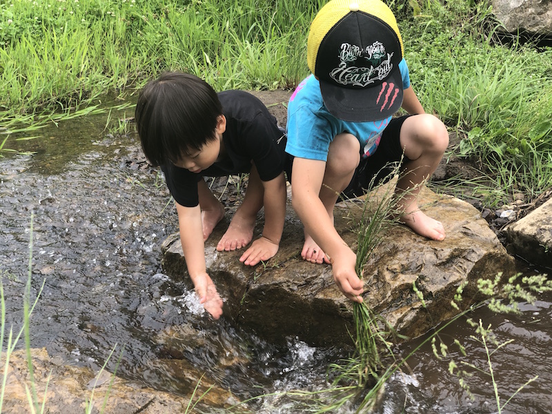 森のようちえん　探検に出かけよう